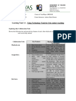 Learning Task 3.1 - Using Technology Tools For 21st Century Teaching