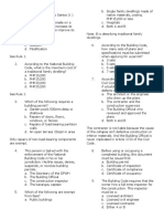 BLDG LAWS Quiz 1 PD 1096 QNA