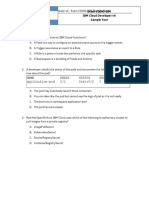 Exam C1000-109 IBM Cloud Developer v4 Sample Test