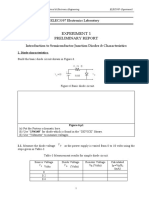 Experiment 1 Preliminary Report: ELEC3307 Electronics Laboratory