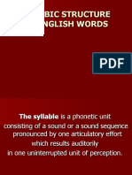 Syllabic Structure of English Words