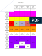 Fifth Grade Weekly Schedule 1