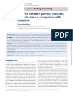 Embryo Donation Parents' Attitudes Towards Donors: Comparison With Adoption