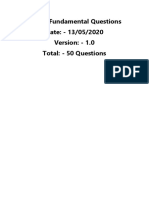 Set 1 - Fundamental Questions Date: - 13/05/2020 Version: - 1.0 Total: - 50 Questions