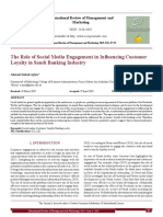 The Role of Social Media Engagement in Influencing Customer Loyalty in Saudi Banking Industry