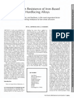 Abrasion Resistance of Iron-Based Hardfacing Alloys