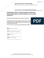 The Galvanic Effect of High-Strength Weathering Steel Welded Joints and Its Influence On Corrosion Resistance