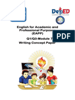 English For Academic and Professional Purposes (EAPP) Q1/Q3-Module 7 Writing Concept Paper