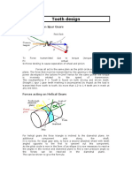 Tooth Design: Forces Acting On Spur Gears