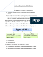 Systematic and Unsystematic Risk