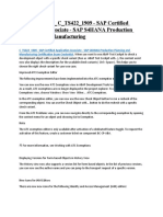 The Ultimate C - C - TS422 - 1909 - SAP Certified Application Associate - SAP S4HANA Production Planning and Manufacturing