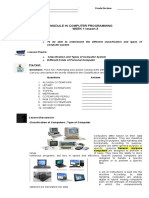 Module in Computer Programming WEEK 1 Lesson 3