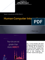 Introduction of HCI - (Part I)
