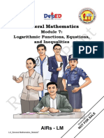 General Mathematics: Logarithmic Functions, Equations, and Inequalities