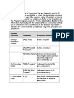 CL Commands: System Function Command Command Function