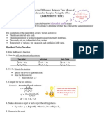 Testing The Difference Between Two Means of Independent Samples: Using The T Test