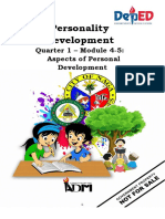 Personality Development: Quarter 1 - Module 4-5: Aspects of Personal Development