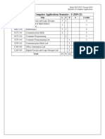 Bachelor of Computer Applications Semester - I (2019-22) : Subject Code Title L T P S Credits