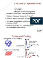 Chapter 3: The Structure of Crystalline Solids: Issues To Explore..