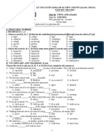 Choose The Word (A, B, C, D) Whose Main Stress Pattern Is Not The Same As That of The Others. (0.5 PT)