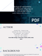 Psychological Vulnerability Among Adolescent Offspring of Parents With Mental Illness