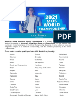 Microsoft Office Specialist World Championship Is A Global Competition That Assesses