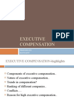 Executive Compensation: Prepared By: Ravi Kant