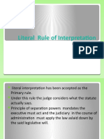 Literal Rule of Interpretation