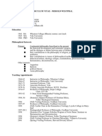 Curriculum Vitae - Merold Westphal Address