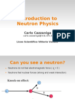 Introduction To Neutron Physics: Carlo Cazzaniga