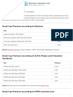 Small Cap Premium For DCF Valuation