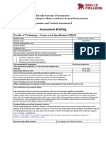 Assignment 1 - Closed Loop Dynamics