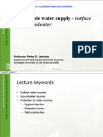 Sustainable Water Supply - Surface and Groundwater