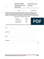 Grade 9Br Business Studies Chapter 9: Internal and External Communication