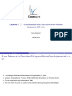 Lecture 2: C++ Fundamentals With Use Cases From Finance: Introduction To OOP in C++