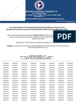 Result (Phase-I) To Be Displayed On Website