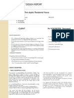 Project Design Report: Proposed Twin Duplex Residential House