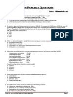 Market Ratios - Practice Questions