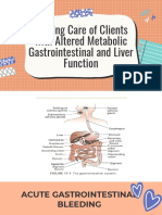 Nursing Care of Clients With Altered Metabolic Gastrointestinal