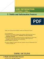 Media and Information Sources