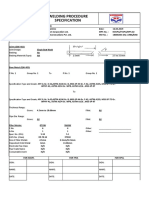 Welding Procedure Specification