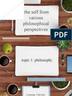 The Self From Various Philosophical Perspectives