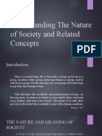 Understanding The Nature of Society and Related Concepts