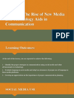 Lesson 4: The Rise of New Media and Technology Aids in Communication