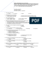 Quiz No. 1 Accounting Principles