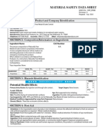 Material Safety Data Sheet: SECTION 1: Chemical Product and Company Identification