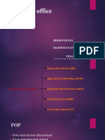 POP (Post Office Protocol) : Presented by Madhuranantham M MCA Thiagarajar College of Engineering