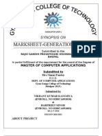 Marksheet-Generation System: Synopsis On