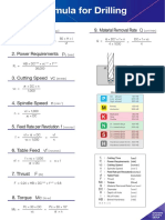 Cutting Time T 9. Material Removal Rate Q: (Sec) (CM /min)