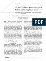 Physico-Chemical and Thermal Characterisation of Canarium Schweinfurthii Engl (CS) Shells